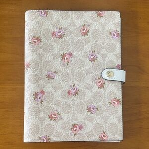Coach floral print notebook cover